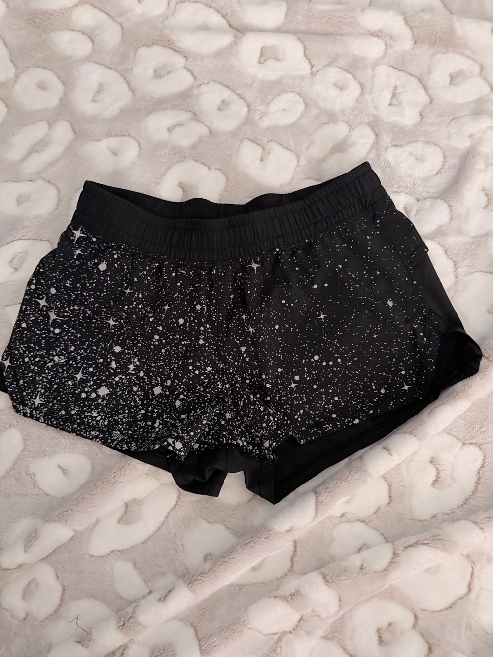 Ivivva Black Athletic Shorts with Star Print